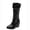 Black, variant on Fesfesfes Cowgirl Boots for Teen Girls Fall/Winter Tall Round Toe Chunky Heel Boots Ladies Fashion Casual Boots 5.5(36)