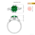 thumbnail image 5 of ANGARA Lab Grown 1.75 Ct Emerald Bypass Promise Ring with Lab Diamond Accents for Women in 14K White Gold (Size-8mm) | May Birthstone, Anniversary, Jewelry Gift for Women | Lab-Grown Emerald Ring, 5 of 8