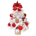 thumbnail image 1 of Small Flocked Christmas Tree with Lights Tabletop Artificial Pre-lit Xmas Tree, 1 of 6