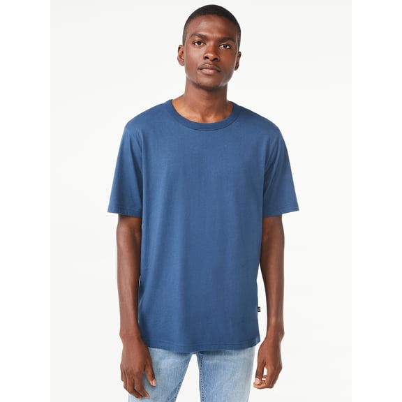 Free Assembly Men’s Everyday Cotton Tee with Short Sleeves, Sizes S-3XL