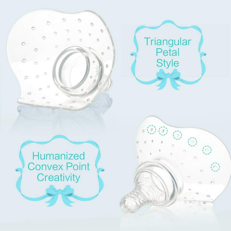 Finever 2Pair Nipple Shields for Nursing Newborn for Women Breastfeeding  Baby Premium Contact Nippleshield for with Latch Difficulties or Flat or