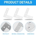 thumbnail image 4 of OULII 10Set Durable Impeccable Welding Steel Corner Bracket for Inside Corner Braces 2*2*0.4in, 4 of 8