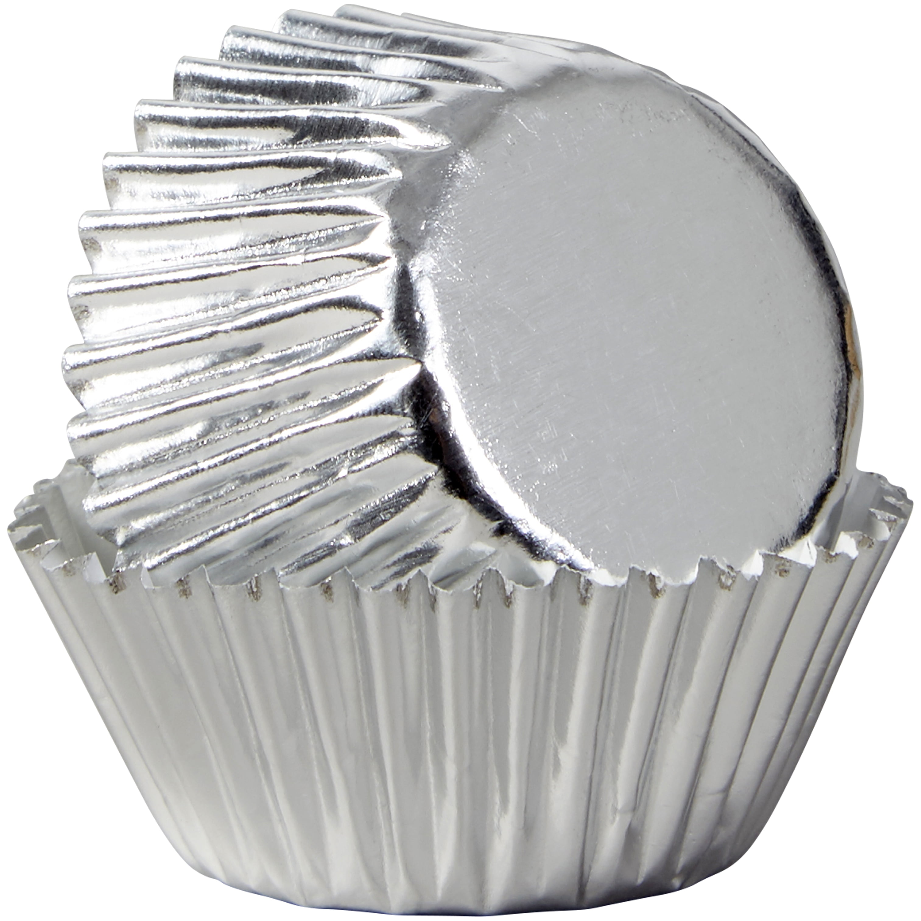 Wilton Mini Cupcake Liners, Silver, 80ct