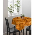 thumbnail image 4 of Orange Geometric Suqare Tablecloth - 60 x 60 Inch, Modern Luxury Aesthetic Abstract Motifs Waterproof & StainResistant Tablecloth, Washable Oil-proof Table Cover for Dining/Party/Wedding/Buffet, 4 of 9
