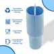 thumbnail image 4 of Separador de tazas 2 en 1, forro de silicona con 2 compartimentos, forro de taza a prueba de fugas con tapa, forro de vaso reutilizable de 40 oz para agua, café, jugo, cócteles, whisky, 4 of 8