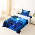 thumbnail image 5 of Manfei Sports Car Twin Sheets,Rainy Woods Bedding,Blue,3 Pieces,1 Fitted Sheet and 1 Pillowcase, 5 of 6