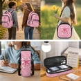 thumbnail image 3 of Aplkyhs Pink Bow Kids Backpack Set, 4 Pieces with Lunch Bag, Pencil Case and Water Bottle Holder for Elementary, Middle School and Travel, 3 of 7