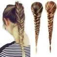 thumbnail image 2 of Cheveux Synthétiques de Sissi Cordon Corde Tresses Queues de Cheval Chignon Queue de Poisson Ponytail Extension Pourpre Vert Couleur Postiche, 2 of 25