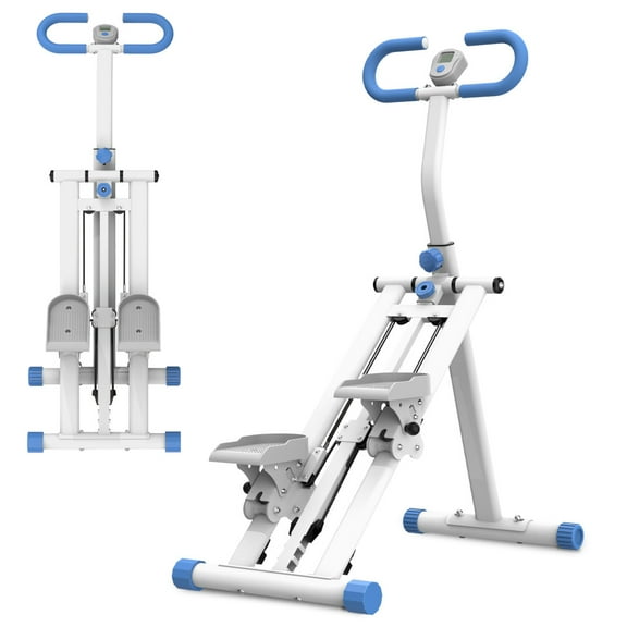 Stair Stepper with Resistance, Home-Upgrade Vertical Climber Workout Machine for Full-Body Exercise, Climber Fitness Equipment with Stable Frame Adjustable Handlebar, Blue