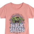 thumbnail image 3 of Marvel Hulk - Smash - Toddler And Youth Girls Fitted Short Sleeve Graphic T-Shirt, 3 of 5