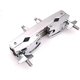 thumbnail image 4 of Drum Clamp 2 Hole Silver Multi Clamp Cymbal Stand Mount Holder for Drums Cymbals Cowbell Accessory, 4 of 5