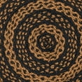 thumbnail image 5 of VHC Brands Black & Tan Table Mat- Pot Holder- Woven Jute Trivet, 15" Round, 5 of 9
