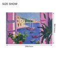 thumbnail image 4 of Yayeee Bath Rug for Bathroom Floor Non Slip Rectangle Fluffy Soft Absorbent Mat, 16"x24", Purple Window Scene, 4 of 7