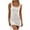 White, variant on Sleeveless Women's Tank Drawstring Ribbed Summer Mini Dress Party Club Tight Dresses