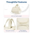 thumbnail image 3 of Travel Toiletry Bag for Women, Large Wide-open Puffy Cosmetic Makeup Bag with Wet-Dry Separation, Multi-Pocket Organizer with Carry Handle for Toiletries, Cosmetics, Essentials, Beige, 3 of 5