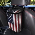 thumbnail image 3 of Jeiento American Flag Car Trash Can Bin Car Trash Bag Bin with Zipper for Outdoor Traveling Vehicle Garbage Cans Front Seat Automotive Garbage Cans 4Th of July Decor, 3 of 7