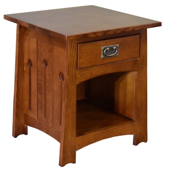 Pemberley Row Oak Michael's Cherry End Table Rectangular Solid