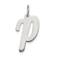 thumbnail image 1 of 925 Sterling Dainty Lettre P Initiale Nom Monogramme Collier Pendentif Pendentif, 1 of 6