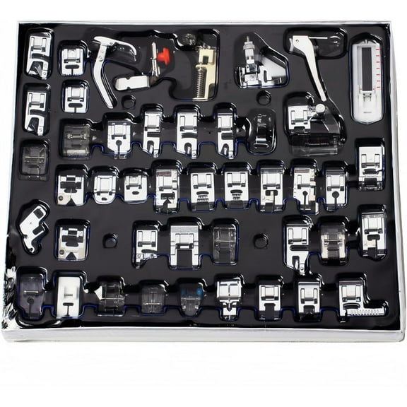 42 Pcs Sewing Machine Presser Foot Set, Snap on Sewing Feet Fit for Singer, Euro-Pro