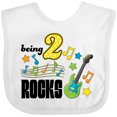 thumbnail image 3 of Inktastic Being Two Rocks- second birthday Boys or Girls Baby Bib, 3 of 4