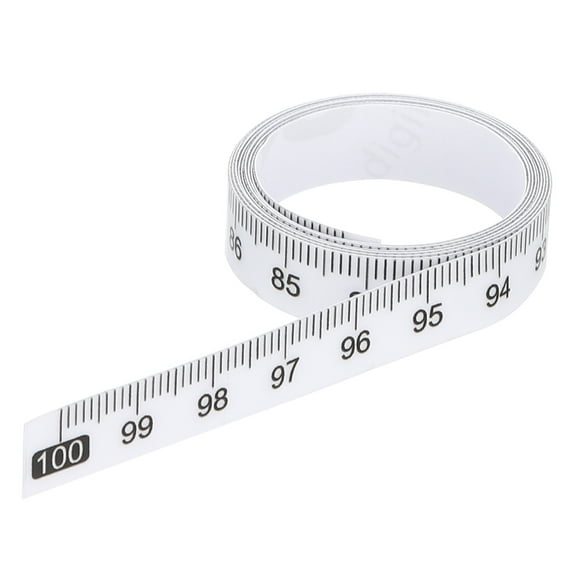 Uxcell Adhesive Ruler, 100cm Backed Tape Measures Sticker Waterproof for Workbench Sewing Table,White