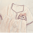 thumbnail image 5 of Pyjama d'Été pour Femmes Style Coréen, Manches Courtes, Design Nœud Brodé, Coupe Ample et Douce pour la Maison, 5 of 5