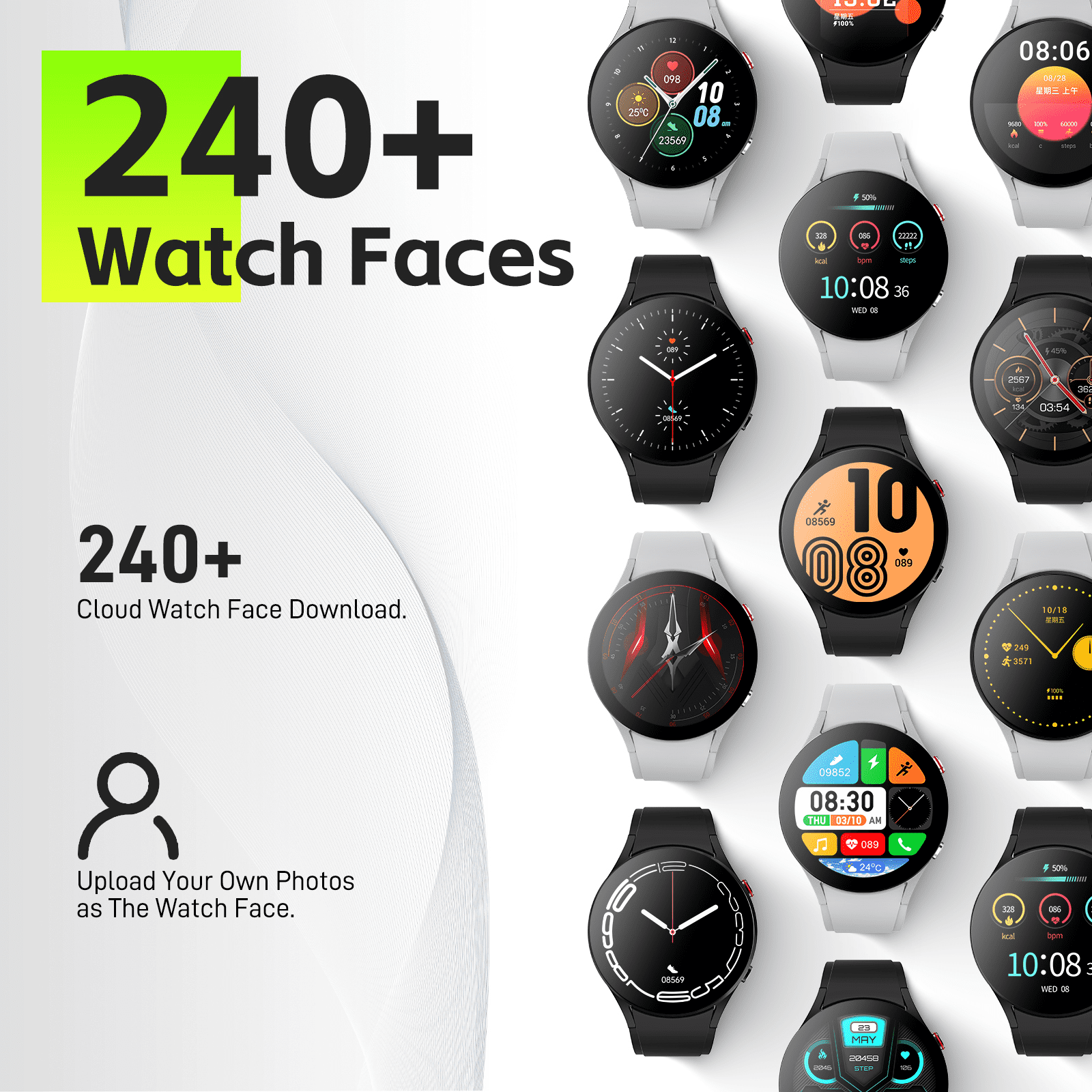 Cyberdyer 2025 New Smart Watch - Bluetooth Calling 1.32" HD Touch Screen, IP68 Waterproof Long Battery Life, Thanksgiving & Halloween Gift for Men Women (Compatible with Apple/Samsung/Android)