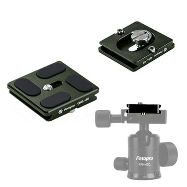 Fotopro Universal Arca-Swiss 40mm Aluminium Quick Release Plate, Easy Tight for Professional Ball Head Tripod, Quick Removable Plate for DSLR Camera&Heavy Lens, Skidproof QR Plate QAL-40