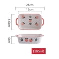 thumbnail image 2 of 500ML Ceramic Baking Tray Home Oven Hand-painted Rectangular Double Ear Handle Baking Tray, 2 of 11