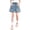 Z3-Blue, variant on Shadoumai High Waist Girls Summer Denim Skorts Casual Big Kids Fashion Rainbow Button Design