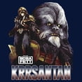 thumbnail image 2 of Boy's Star Wars: The Book of Boba Fett Krrsantan the Wookiee The Twins Protector  Graphic Tee Navy Blue Small, 2 of 4