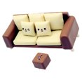 thumbnail image 2 of 1 Set Doll House Layout Sofa Chair Furniture Dolls Miniature Sofa Stool Layout Prop Micro Scene Layout Sofa and Stool Prop, 2 of 6