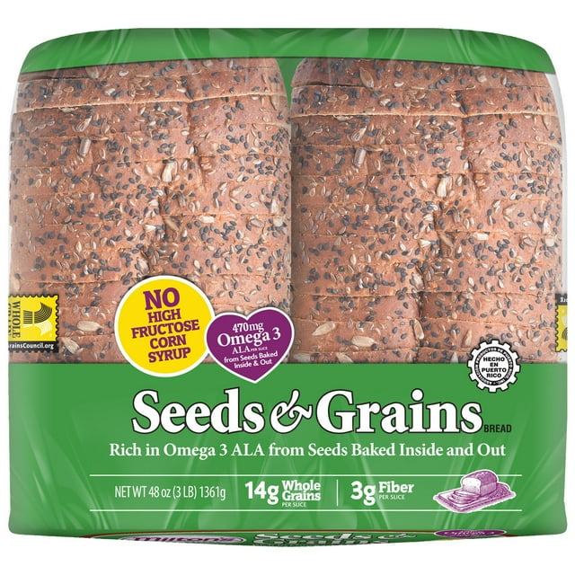 Milton's Craft Bakers Seeds & Grains Bread 24 oz., 2 pk.