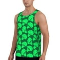 thumbnail image 2 of KLL Green Broccoli Print Men's Muscle Gym Workout Stringer Tank Tops Bodybuilding Fitness T-Shirts Tank Tops Men-Medium, 2 of 7