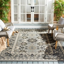 Safavieh Courtyard Angela Medallion Indoor/Outdoor Area Rug, Gray/Cream, 8' x 11'