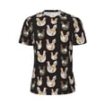 thumbnail image 5 of Wukai Flowe Rooster Print Men's Short-Sleeved Mesh T-Shirt,Quick-Dry Short Sleeve Workout T-Shirt-5X-Large, 5 of 8