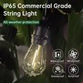 thumbnail image 2 of Lukasumi Cadena De Luces Led Para Exteriores, 52 Pies, 15 Unidades, Bombillas Edison S14, Luces De Cadena, Luces De Patio, Luces Colgantes Para Jardín, Porche, Camping, Comerciales, Impermeables, Bomb, 2 of 5