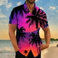 thumbnail image 5 of ZCFZJW Mens Hawaiian Shirts Short Sleeve Casual Button Down Tropical Beach Shirt Big and Tall Regular Fit Comfy Holiday Vacation Tees Tops Multicolor#14 XXXXL, 5 of 5