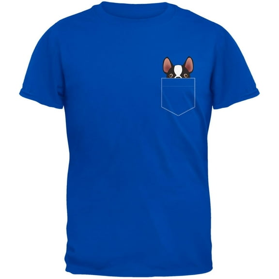 Boston Terrier Pocket Pet Royal Adult T-Shirt - Large