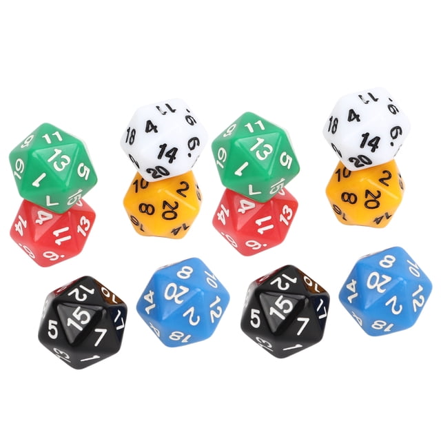 Juego De Dados, Interesante Juego De Dados Didácticos, 12 Piezas, Plástico Impermeable De 20 Caras Para Educación