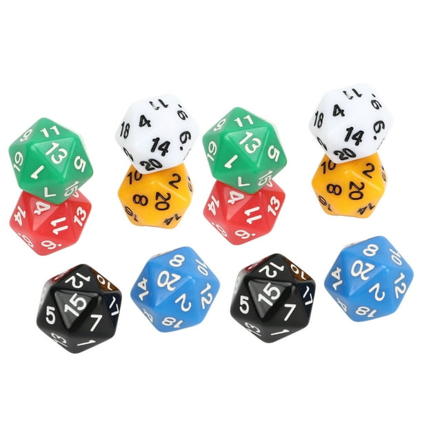 Juego De Dados, Interesante Juego De Dados Didácticos, 12 Piezas, Plástico Impermeable De 20 Caras Para Educación