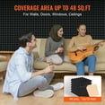 thumbnail image 3 of KFFKFF Sound Absorbing Foam Squares, Set of 48, Measuring 12 x 12 x 2 inches, Pyramid Shaped with Adhesive Backing, Soundproofing Wall Panels, Acoustic Dampening Panels, 3 of 8