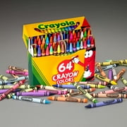 Crayola Crayons with Sharpener, 64 Ct, Back to School Supplies, Classroom Must Haves for Teachers, Arts and Crafts, Coloring Gift for Kids, Ages 4, 5, 6, 7
