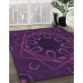 thumbnail image 3 of Ahgly Company Machine Washable Indoor Square Transitional Dark Purple Area Rugs, 6' Square, 3 of 7