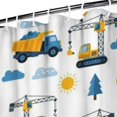 thumbnail image 3 of Cartoon Construction Vehicles Cranes Shower Curtain 72"x84" ,Bathroom Decorative Shower Curtains Set with 12 Hooks,Modern Waterproof Washable Shower Curtain, 3 of 6
