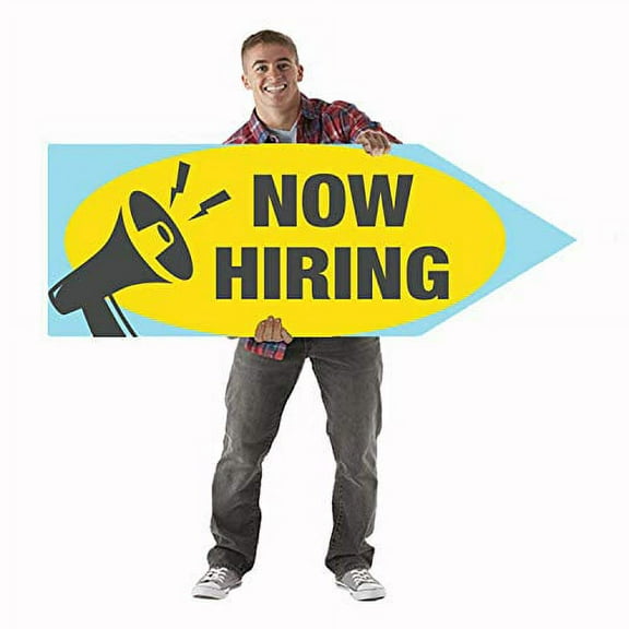 Giant Waver Sign Arrow for Street Waver, Sign Spinner and Business Advertising (Now Hiring)