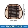 thumbnail image 4 of Almohada lumbar de masaje para asiento de automóvil Unique Bargains con cuentas de bambú 38x44cm Malla Marrón 1 Pc, 4 of 6
