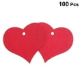 thumbnail image 2 of 100 Pcs 40mm Red Wood Hearts Handmade Wooden Heart Shape Plaque Sign with Hole Embellishment Decorative Ornament for DIY Crafts (Red), 2 of 4