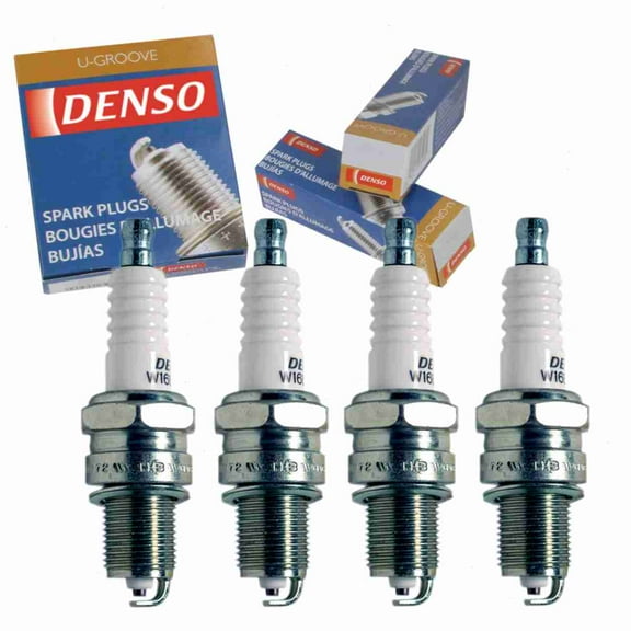 4 pc DENSO Standard U-Groove Spark Plugs compatible with Toyota 4Runner 2.4L L4 1984-1995