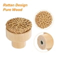 thumbnail image 4 of Uxcell 3pcs perillas de ratán redondas de madera con tornillos, color madera, 4 of 4